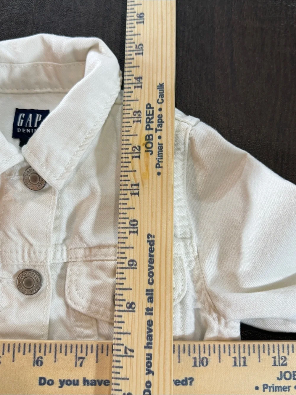 GAP Kids White Denim Button up Jacket Sz 4